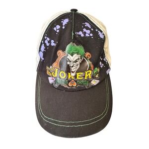 Six Flags - Magic Mountain Mens Adjustable Joker Baseball Cap Hat DC Comics